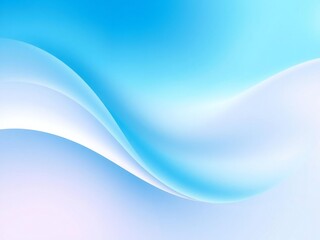 Soft blue and white abstract wave background with gentle light