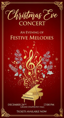 Christmas Eve Music Concert Flyer Template