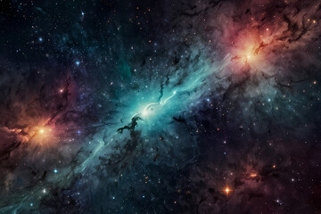 background featuring galaxy stars and nebula