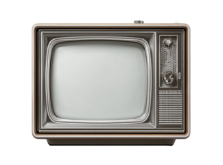 Retro television set, blank screen