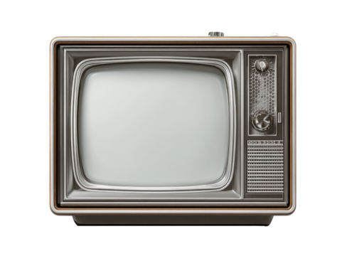 Retro television set, blank screen