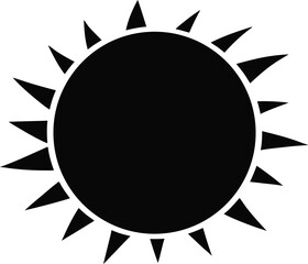 Vector Silhouette of a Total Solar Eclipse Cosmic Event