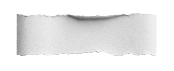 Ripped white rectangular paper