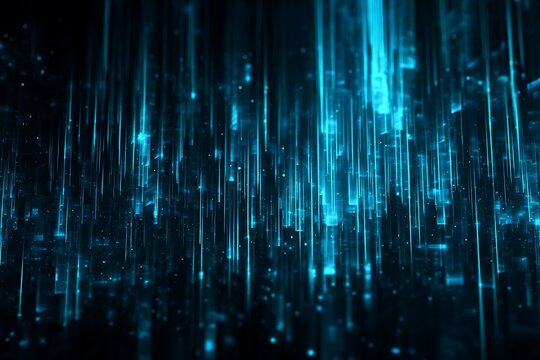 Abstract digital background with glowing blue lines and particles creating a futuristic feel