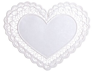 Heart-shaped doily