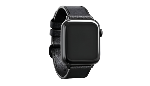 Stylish black smartwatch with a sleek design, perfect for modern lifestyles and tracking fitness activities effortlessly.