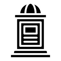 digital signage glyph icon