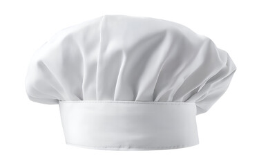 A classic white chef hat, symbolizing culinary expertise and the art of cooking, perfect for culinary-related designs.