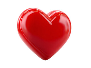 A vibrant red heart symbolizing love, emotion, and passion, perfect for various projects centered around affection and connection.