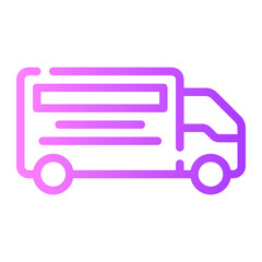 moving truck gradient icon