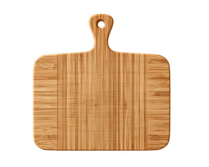 Fototapeta premium Empty Wooden Cutting Board With Handle On Transparent Background, PNG