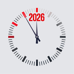 2026 Countdown Clock. A modern digital clock face showing a countdown to the New Year, with "2026" prominently displayed.
