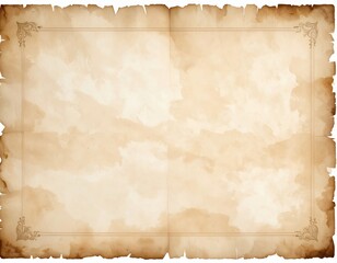 Antique parchment background with ornate border design and aged texture