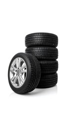 Stack of tires and rims