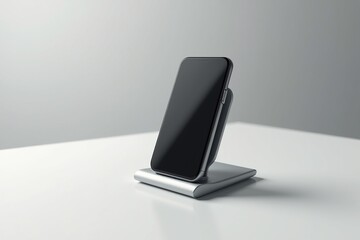 Smartphone on Wireless Charging Dock