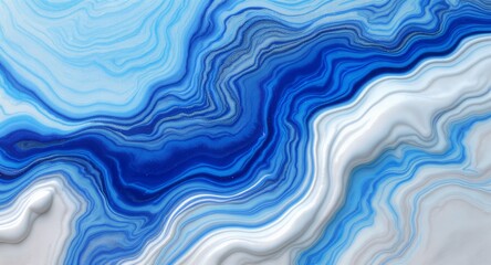 Fototapeta premium Abstract Blue and White Marble Texture