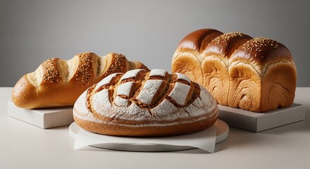 Assorted Artisan Breads, Bakery Products, Food Photography, Delicious Loaf, Crusty Bread, Freshly Baked, Culinary Image, Food Still Life, Baking,