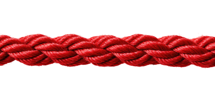 Close-up of a red braided rope (4)