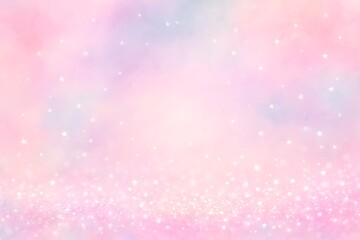 Dreamy pastel sky with twinkling stars and bokeh lights creates magical, enchanting backgrounds