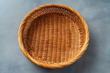 Natural wicker basket, a rustic and charming container for home decor and gifting needs.