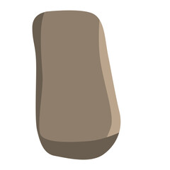2d illustration tall brown stone block with abstract flat surface isolated on white background, perfect for eco projects, geology design, outdoor landscape, and environment.
