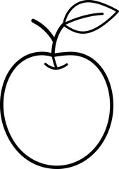 Davidson's Plum Smooth Outline Vector Drawing