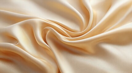 Obraz premium Premium Golden Silk Fabric Texture with Flowing Folds and Glossy Highlights for Modern Luxury Branding and Elegant Marketing Content