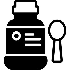 stethoscope icon illustration design with solid