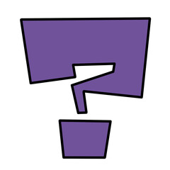 カクカクはてな（紫色)