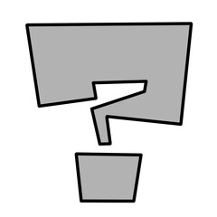 カクカクはてな（灰色)