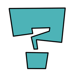 カクカクはてな（水色)