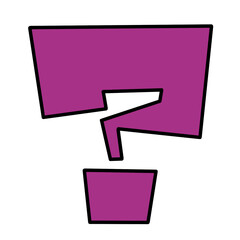 カクカクはてな（ピンク色)