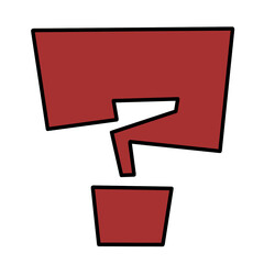 カクカクはてな（赤色)