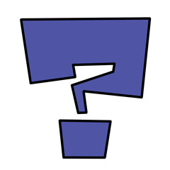 カクカクはてな（紺色)