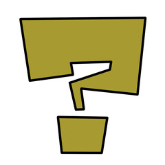 カクカクはてな（黄色)