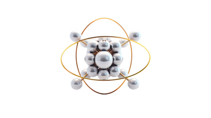 atom on white background