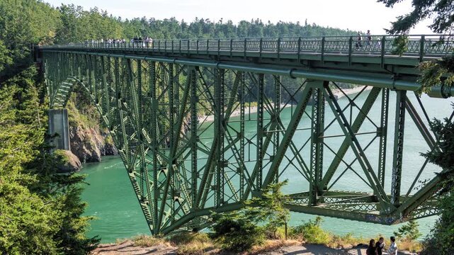 Deception Pass Bridge Tourist Attraction in Washington State