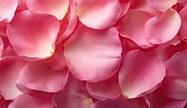 Close-up of many delicate pink rose petals (10)
