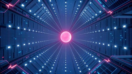 AI threat in healthcare system glows in neon server corridor, cyber pulse data sphere, futuristic cityscape neon lights, sci fi symmetry - Powered by Adobe