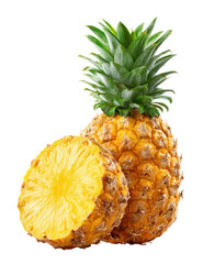 Fresh pineapple, whole and sliced (1)
