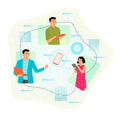 People Using Different Gadgets for Different Purposes.