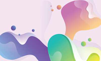 Abstract colorful flow shapes background