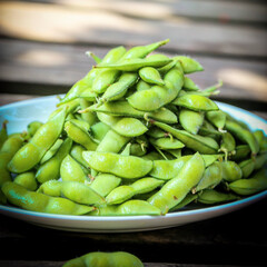 器に盛られた枝豆 / Fresh Edamame in Bowl