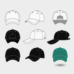 Baseball caps set