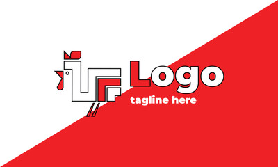 Simple chicken logo concept-2