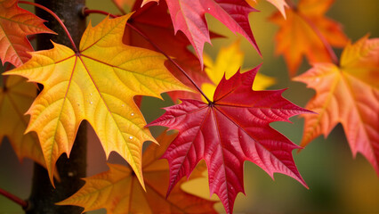 An image of fall leaves in vibrant colors, representing the autumn season associated with Thanksgiving.