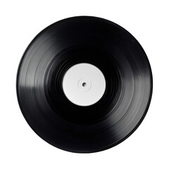 Black vinyl record with white label (2)