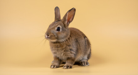 Obraz premium Small brown rabbit studio shot