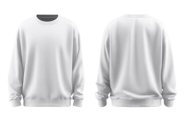 Front and back view of a plain white sweatshirt (1)