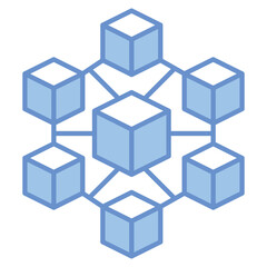 Fototapeta premium Blockchain Icon Set Multiple Style Collection